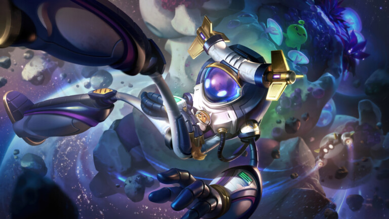 A stunning 4K desktop wallpaper featuring the Astronaut Ivern League of Legends skin.