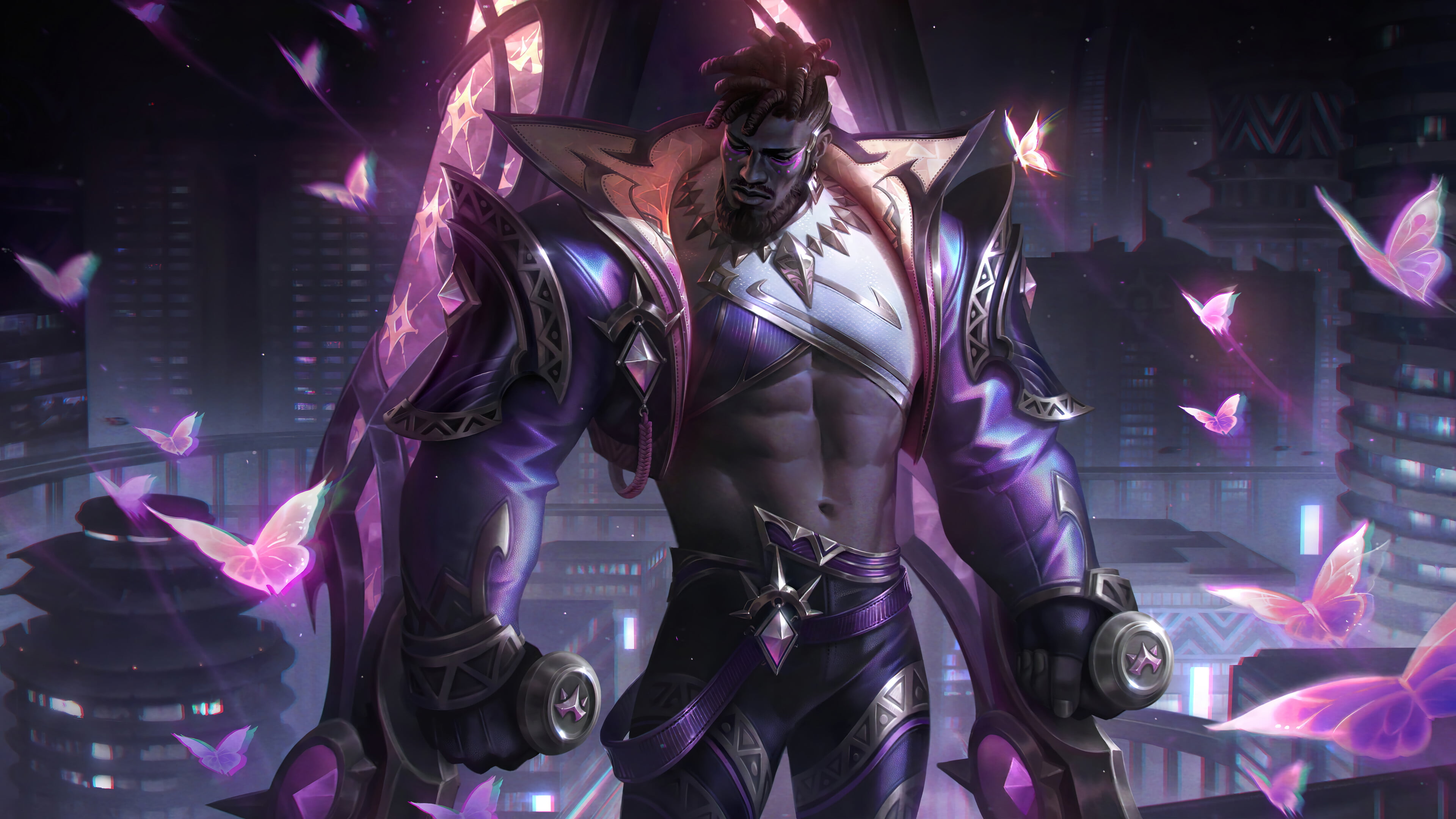 A stunning 4K wallpaper featuring the Empyrean K'sante Prestige Skin from League of Legends.