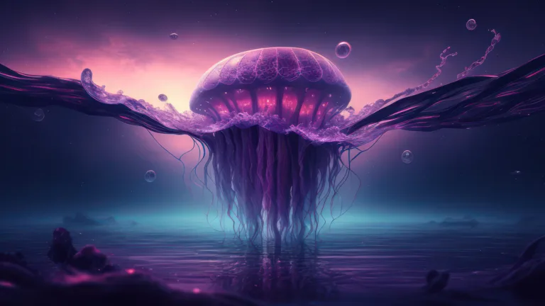 graceful purple jellyfish in the deep water ai generated 4k desktop wallpaper pixground 768x432 jpg