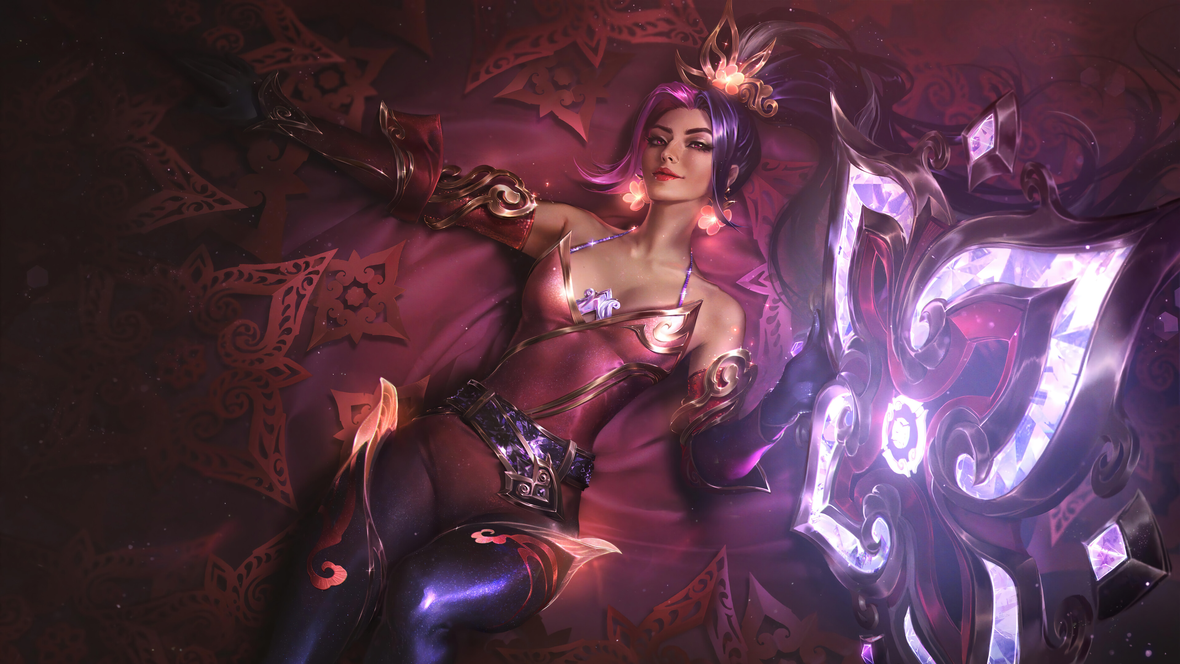 League of Legends 4K wallpaper of Mythmaker Sivir Prestige Edition skin splash art from League of Legends.