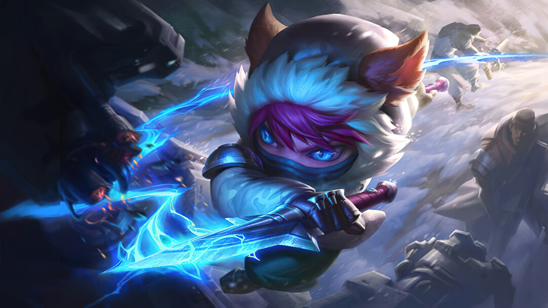 A stunning 4K desktop wallpaper featuring the Arctic Ops Kennen skin from League of Legends Wild Rift.