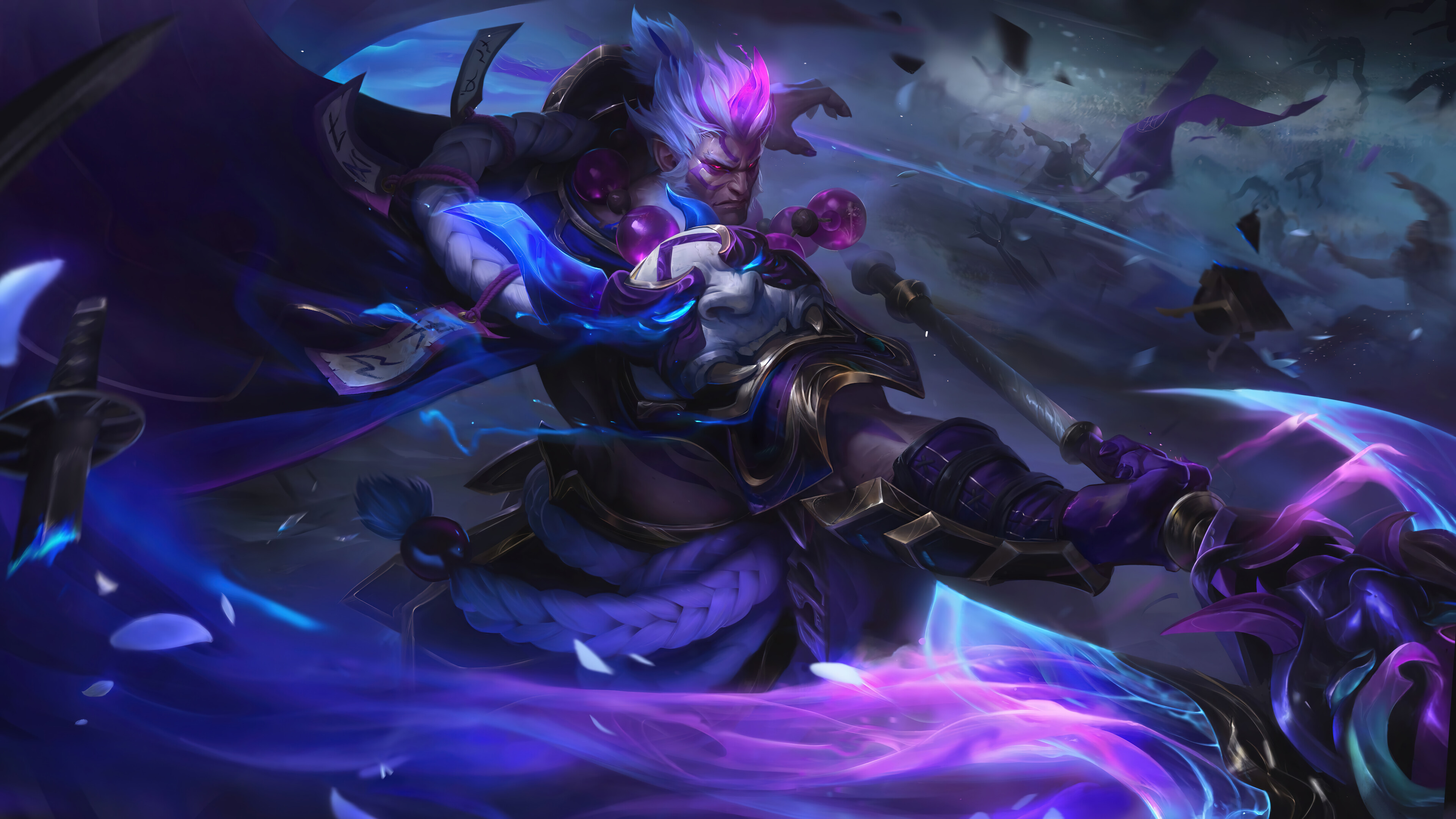 LoL 4K wallpaper featuring the Spirit Blossom Darius skin from League of Legends.