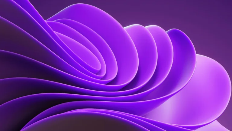 Windows 11 365 abstract purple background digital art 4K wallpaper. Abstract purple shapes on a dark background with digital elements in 4K resolution.