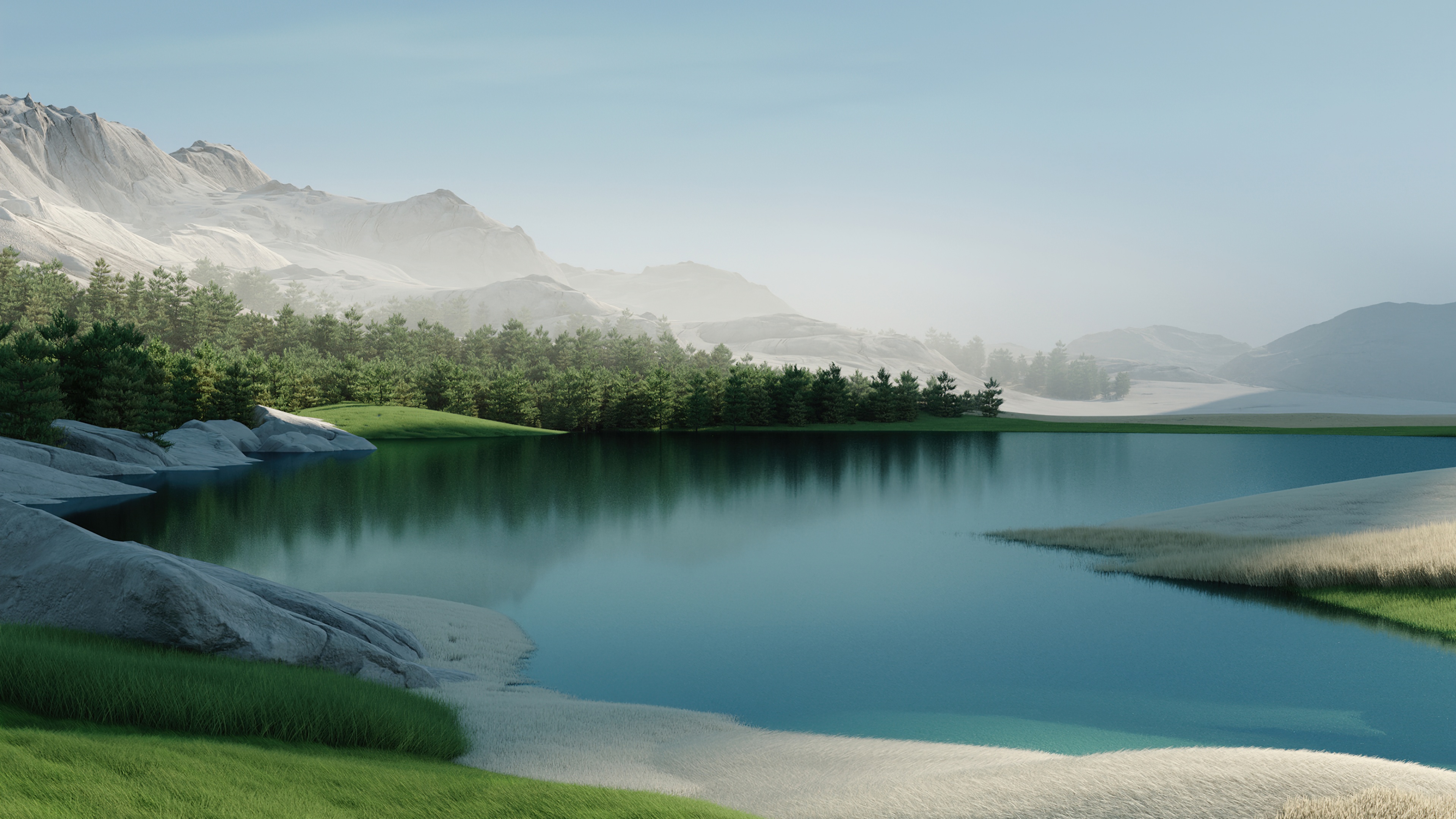 Windows 11 Forest Landscape Scenery Wallpaper 4K Wallpaper - Download Free Ultra High-Quality 4K 