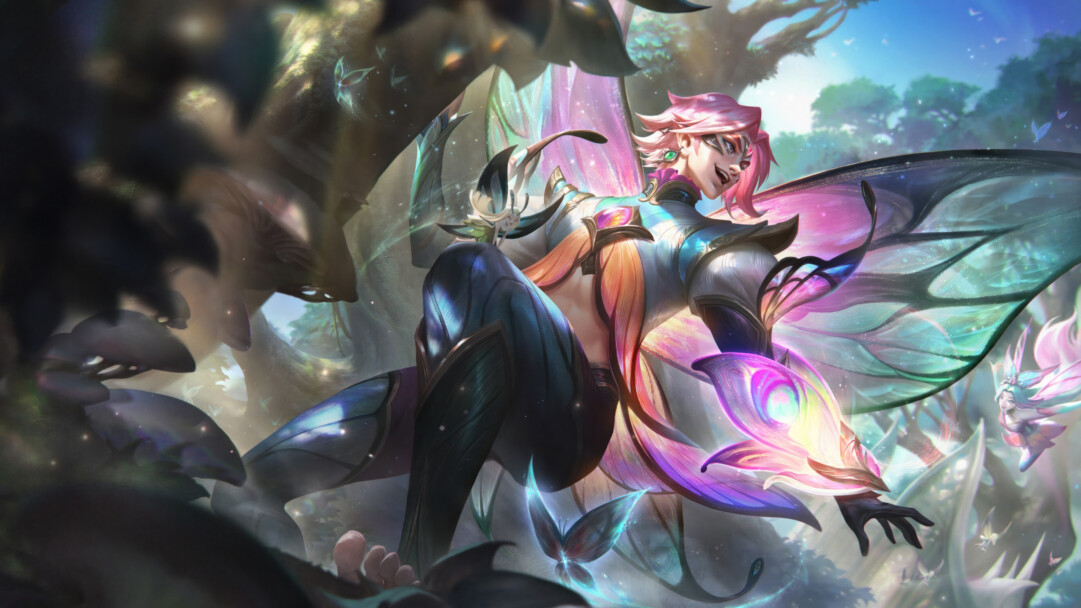 4K desktop wallpaper of the Faerie Court Ezreal skin from League of Legends. This beautifully designed skin features Ezreal in a magical faerie outfit.