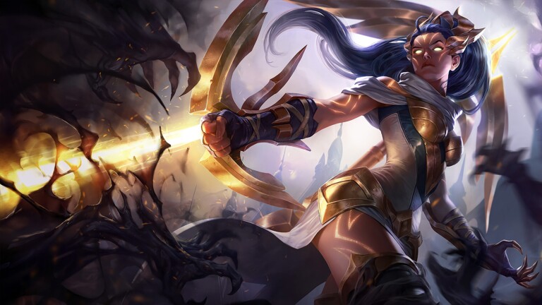A stunning 4K desktop wallpaper featuring the Arclight Vayne skin from League of Legends.