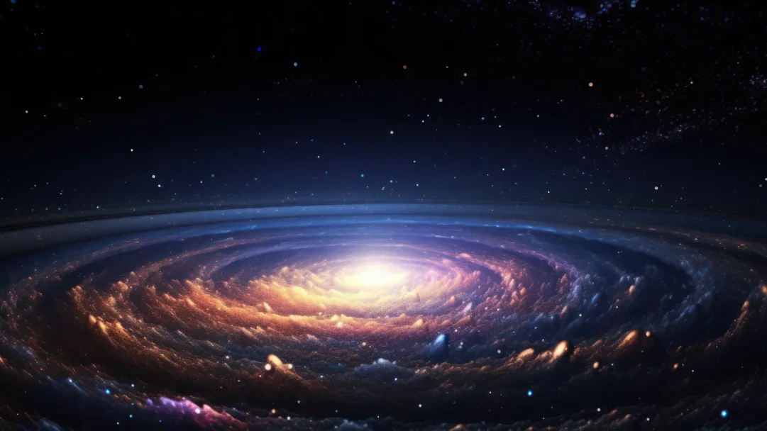 Experience the wonders of the universe with this stunning 4K wallpaper of a colorful spiral galaxy. The vibrant abstract design captures the beauty of space and cosmic energy, making it perfect for astronomy enthusiasts and anyone who appreciates high-resolution AI Wallpapers.