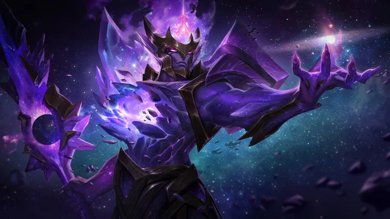 A stunning 4K wallpaper featuring Jarvan IV in his Dark Star skin from the popular game League of Legends.
