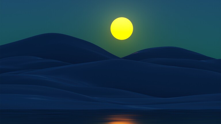 Enjoy the stunning beauty of nature with this Moonlight Lake Scenery Digital Art 4K Wallpaper. This breathtaking wallpaper features a serene nighttime landscape with a peaceful lake and majestic mountains in the background.