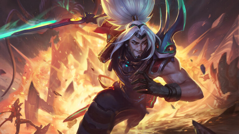 A stunning 4K desktop wallpaper featuring the Odyssey Yasuo Skin from League of Legends.