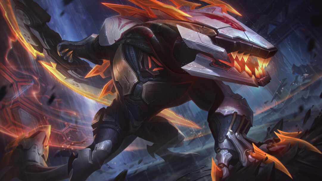 A stunning 4K desktop wallpaper featuring the Project Renekton Skin from League of Legends.