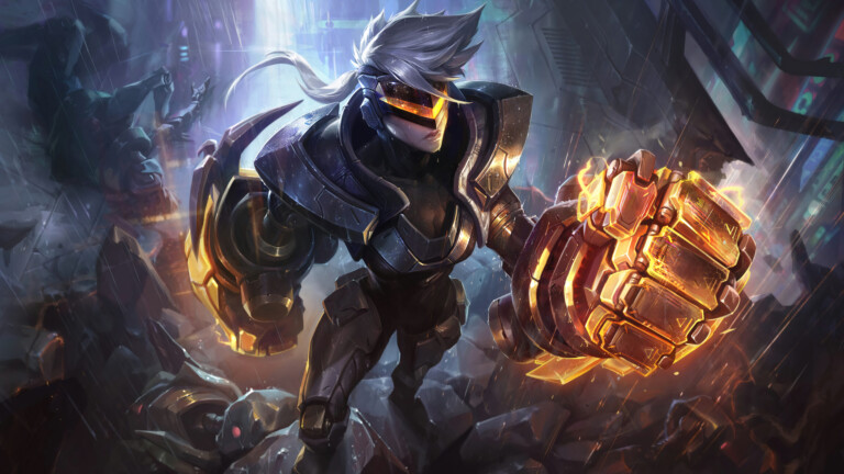 A stunning 4K wallpaper featuring the Project Vi skin from League of Legends.
