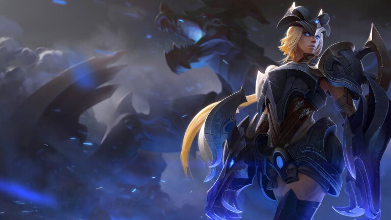 A stunning 4K desktop wallpaper featuring the Shyvana Championship skin from League of Legends.