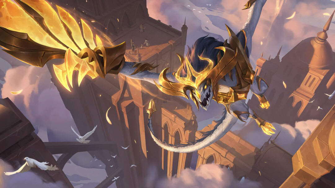 A stunning 4K desktop wallpaper featuring the Shyvana Dragon Arclight skin from Legends of Runeterra.