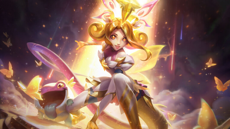 A stunning 4K desktop wallpaper featuring the Star Guardian Prestige Neeko skin from League of Legends.