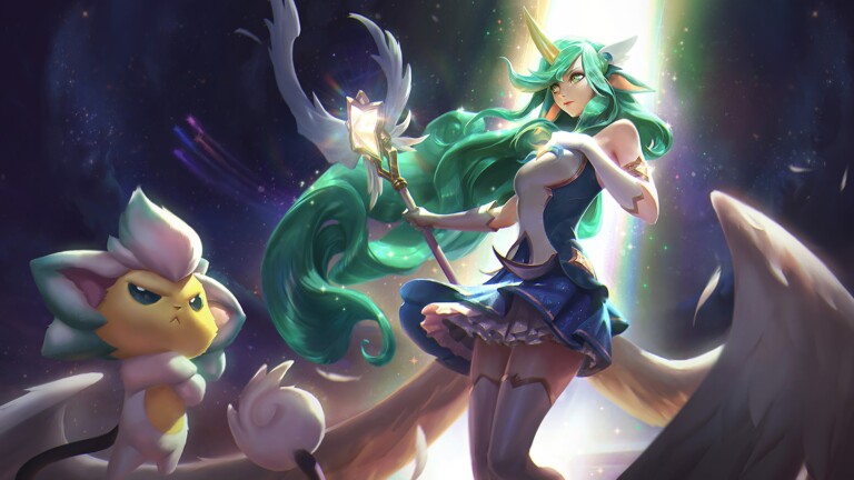 A beautiful 4K wallpaper featuring Soraka's Star Guardian skin from League of Legends.