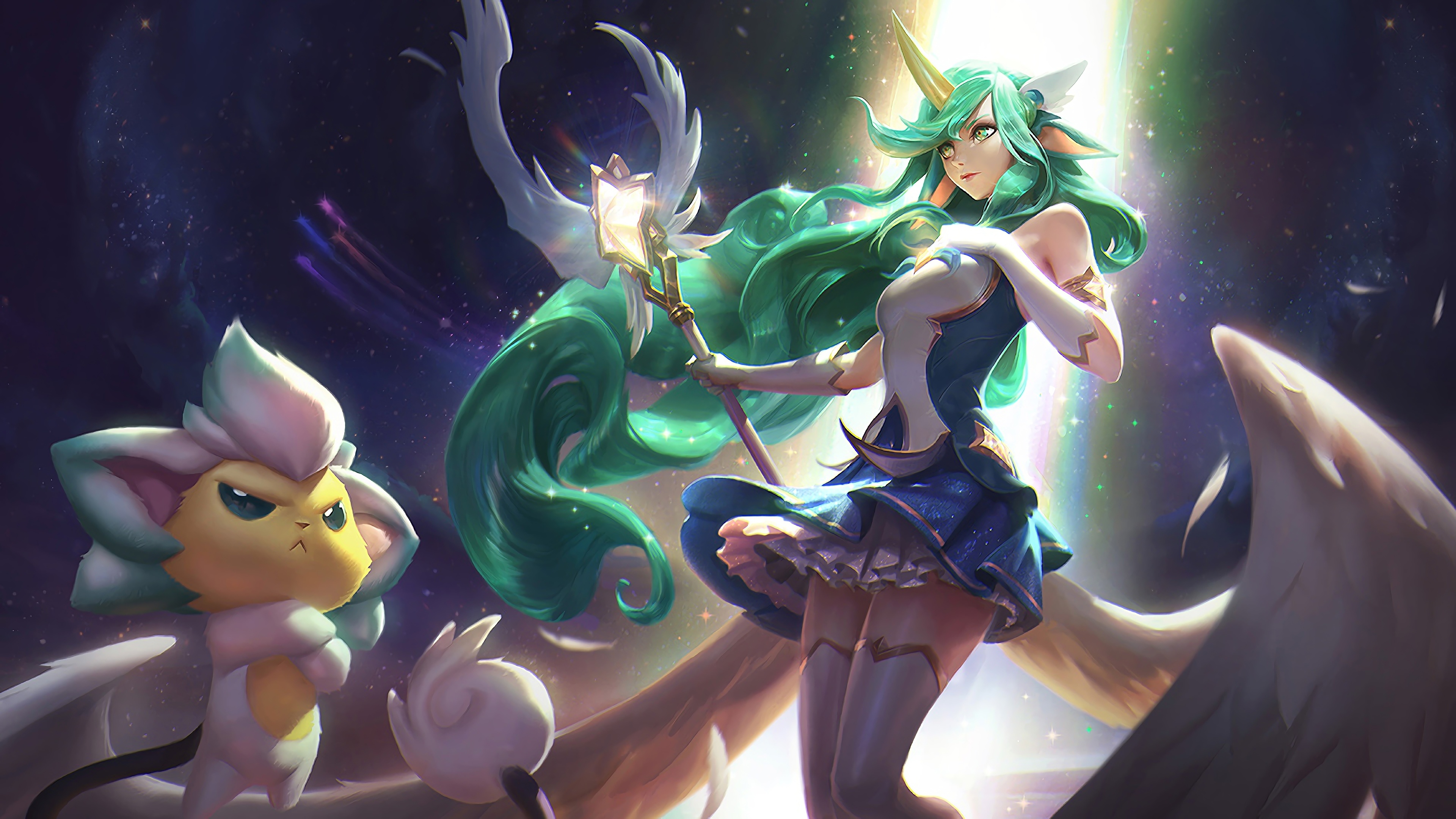 A beautiful 4K wallpaper featuring Soraka's Star Guardian skin from League of Legends.