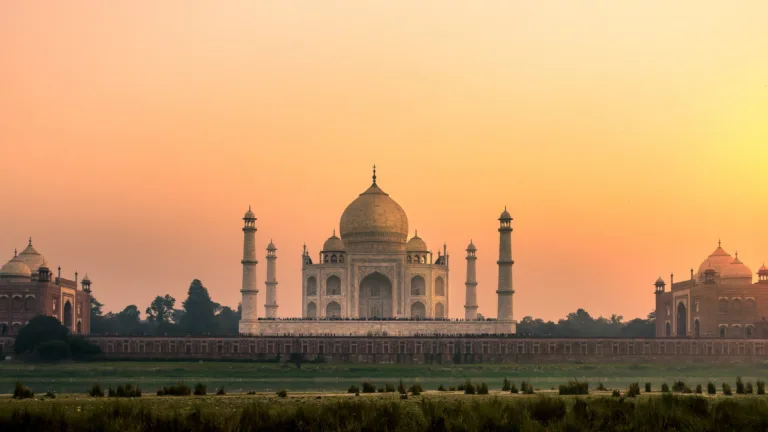 Get mesmerized by the stunning 4K resolution of the Taj Mahal landscape scenery wallpaper. This breathtaking wallpaper captures the intricate architecture and historical significance of this monumental site, set against a beautiful scenic background.