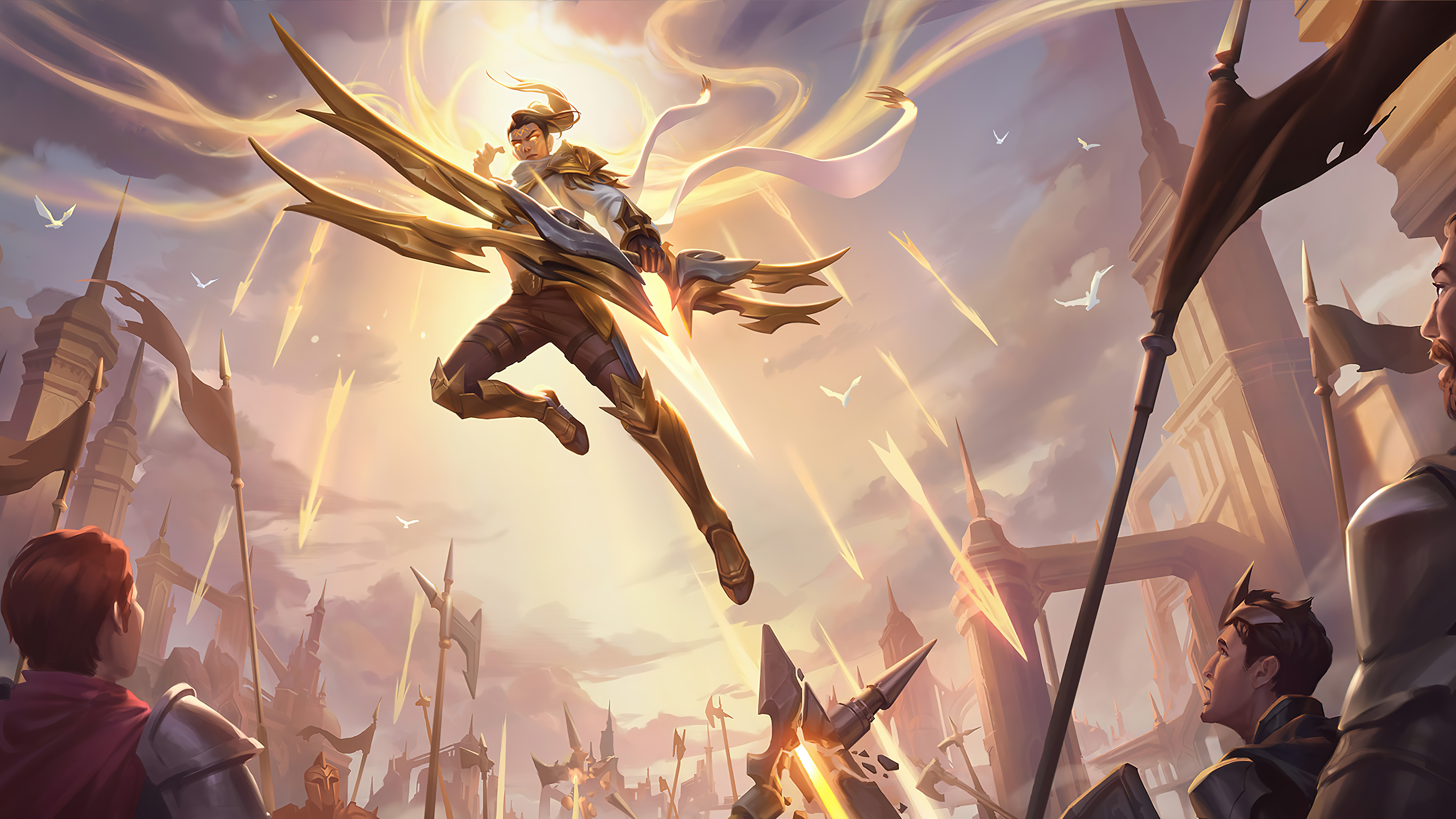 A stunning 4K desktop wallpaper featuring the Varus Arclight skin from Legends of Runeterra.