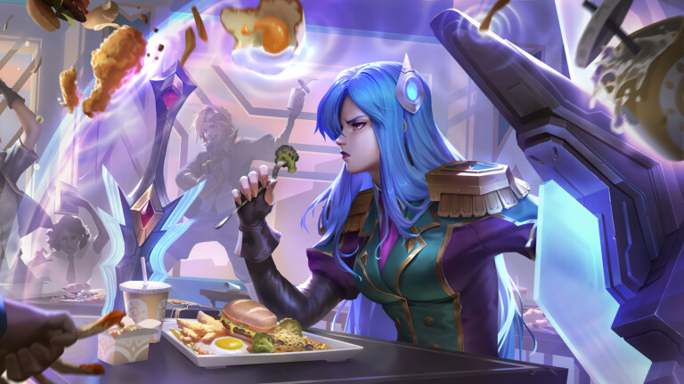 A stunning 4K wallpaper featuring the Battle Academia Leona skin from League of Legends Legends of Runeterra. Leona, the radiant champion, is showcased in her Lvl 1 form, ready to embark on her academic journey.