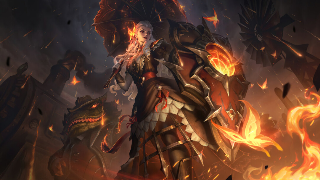 A stunning 4K wallpaper featuring the High Noon Leona skin from League of Legends. Leona, the Radiant Dawn, is showcased in her High Noon attire, wielding her fiery sword and shield against the backdrop of a western-themed setting.