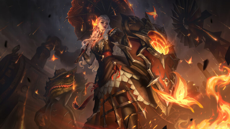 A stunning 4K wallpaper featuring the High Noon Leona skin from League of Legends. Leona, the Radiant Dawn, is showcased in her High Noon attire, wielding her fiery sword and shield against the backdrop of a western-themed setting.