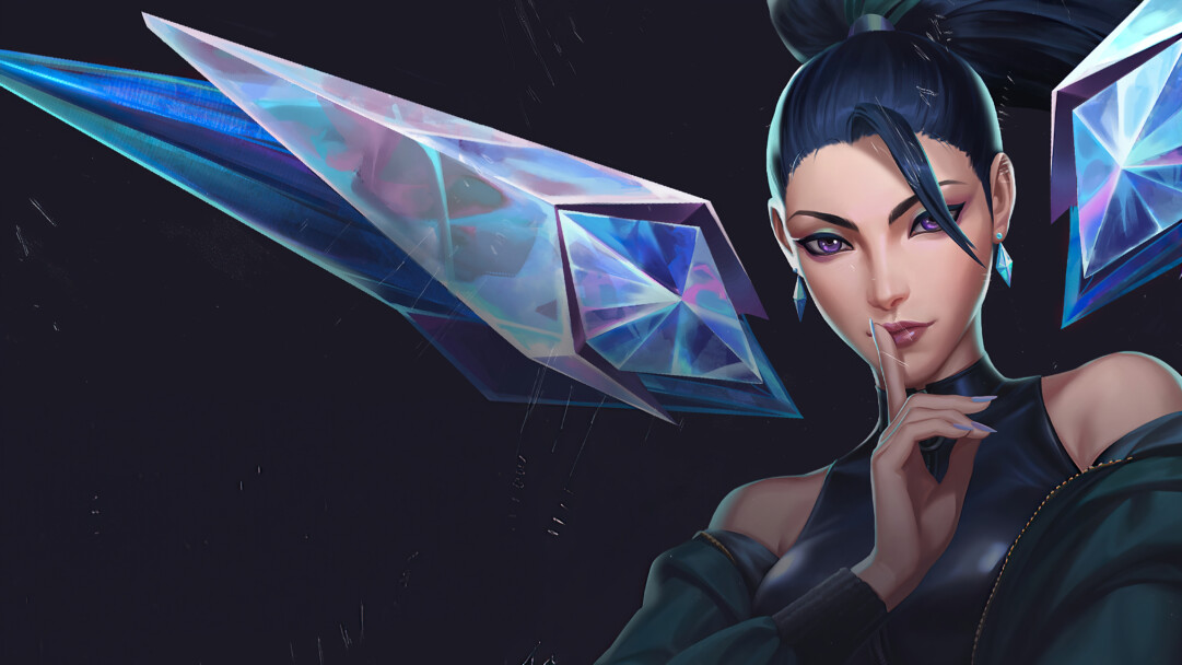 A visually stunning 4K wallpaper featuring the K/DA The Baddest Kai'Sa skin from League of Legends. Kai'Sa, the fierce void marksman, is portrayed in her dazzling K/DA outfit, ready to conquer the stage with her music.