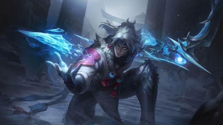 A stunning 4K desktop wallpaper featuring the Snow Moon Talon skin from League of Legends.