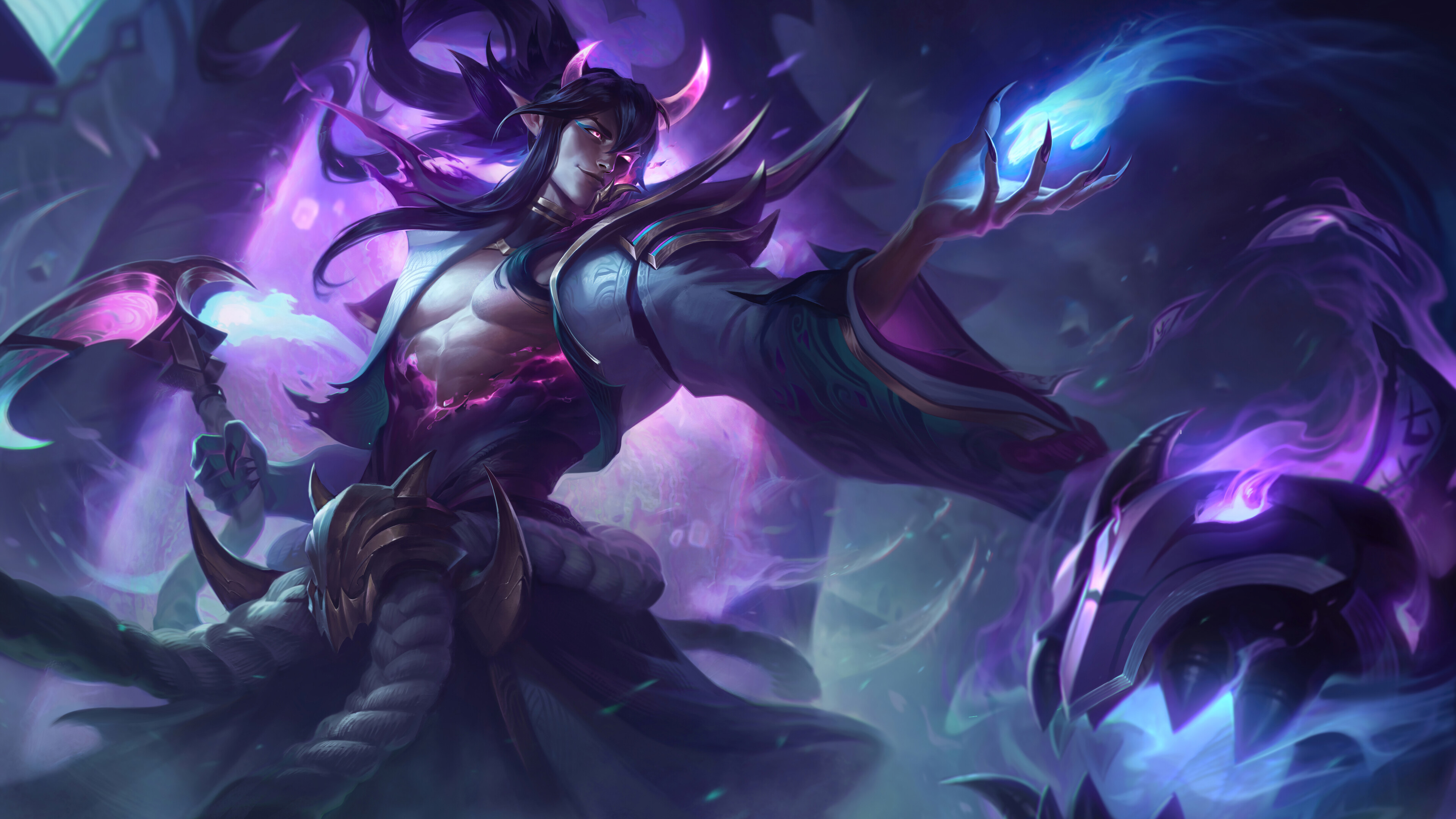 A beautiful 4K wallpaper featuring the Spirit Blossom Thresh skin from League of Legends.