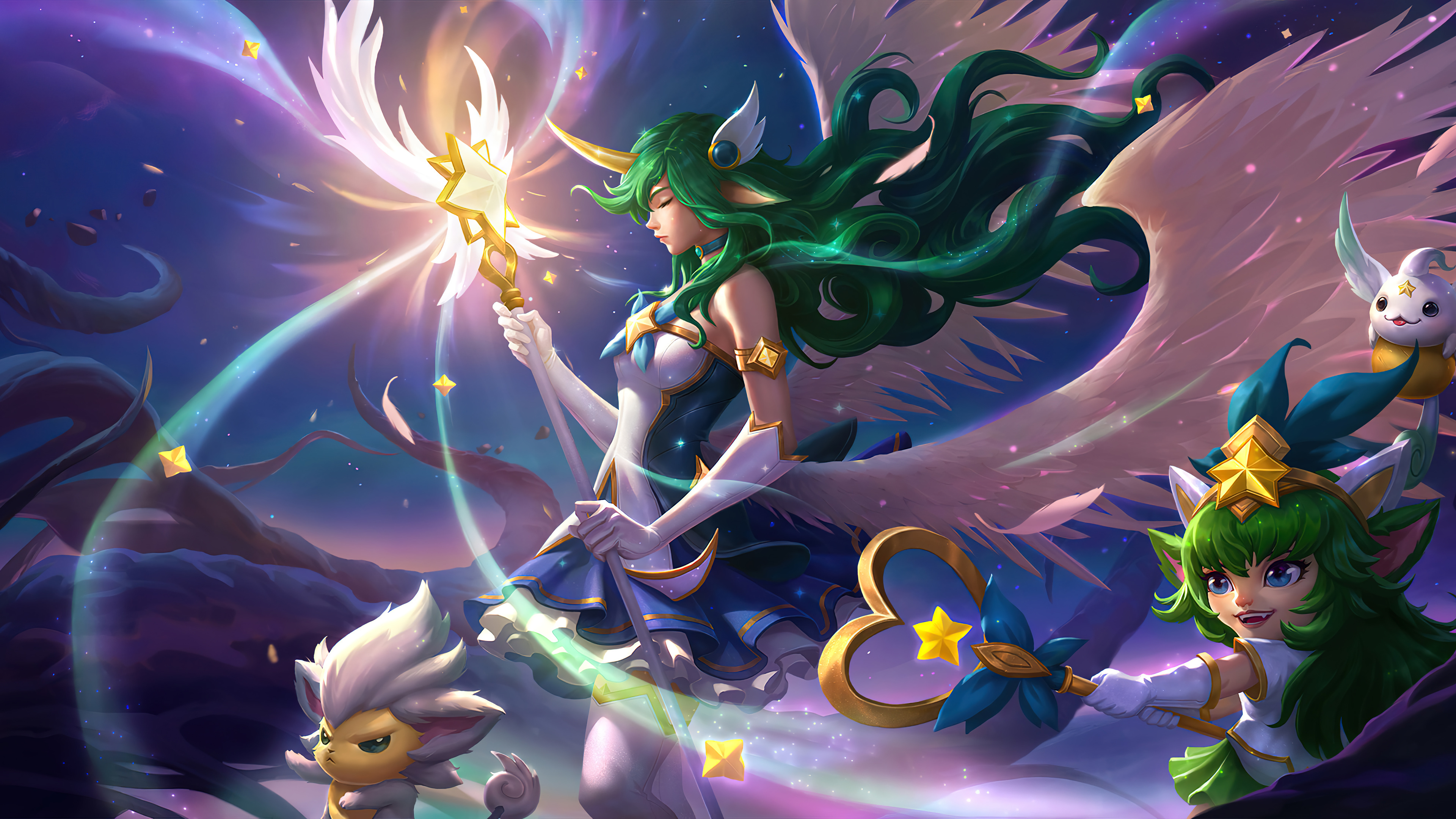 Star Guardian Soraka Skin V2 Legends of Runeterra 4K Wallpaper