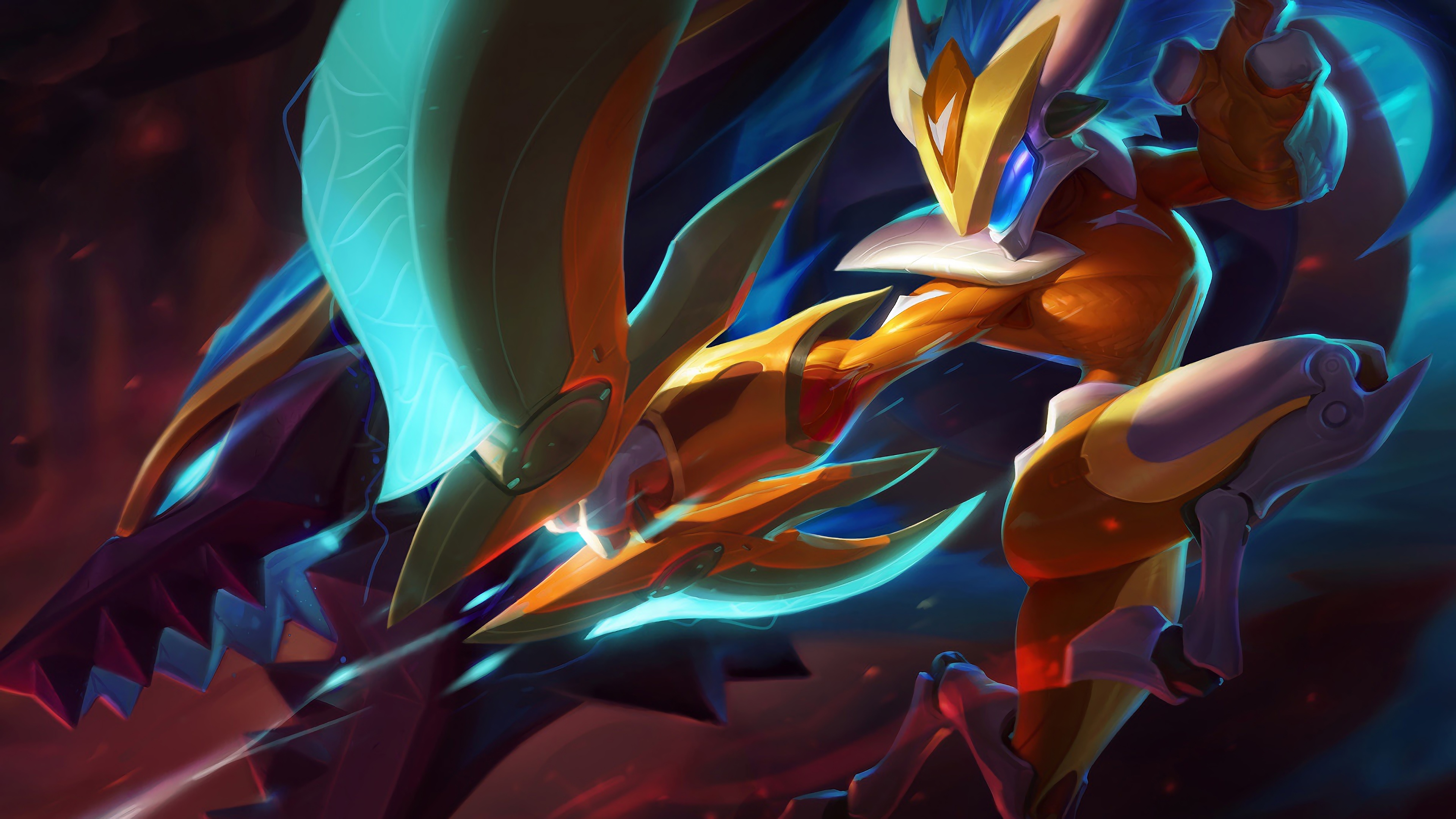 A stunning 4K desktop wallpaper featuring the Super Galaxy Kindred skin from League of Legends.