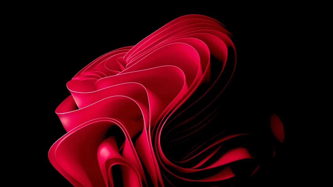 A visually stunning abstract red bloom wallpaper for Windows 11 in mesmerizing 4k resolution. This vibrant and modern digital art showcases a captivating burst of red colors, perfect for adding a touch of creativity to your desktop background.