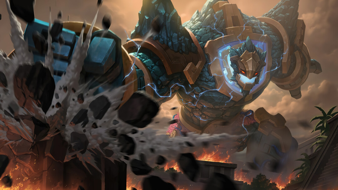 Get this stunning 4K desktop wallpaper of the Worldbreaker Malphite skin from Legends of Runeterra.