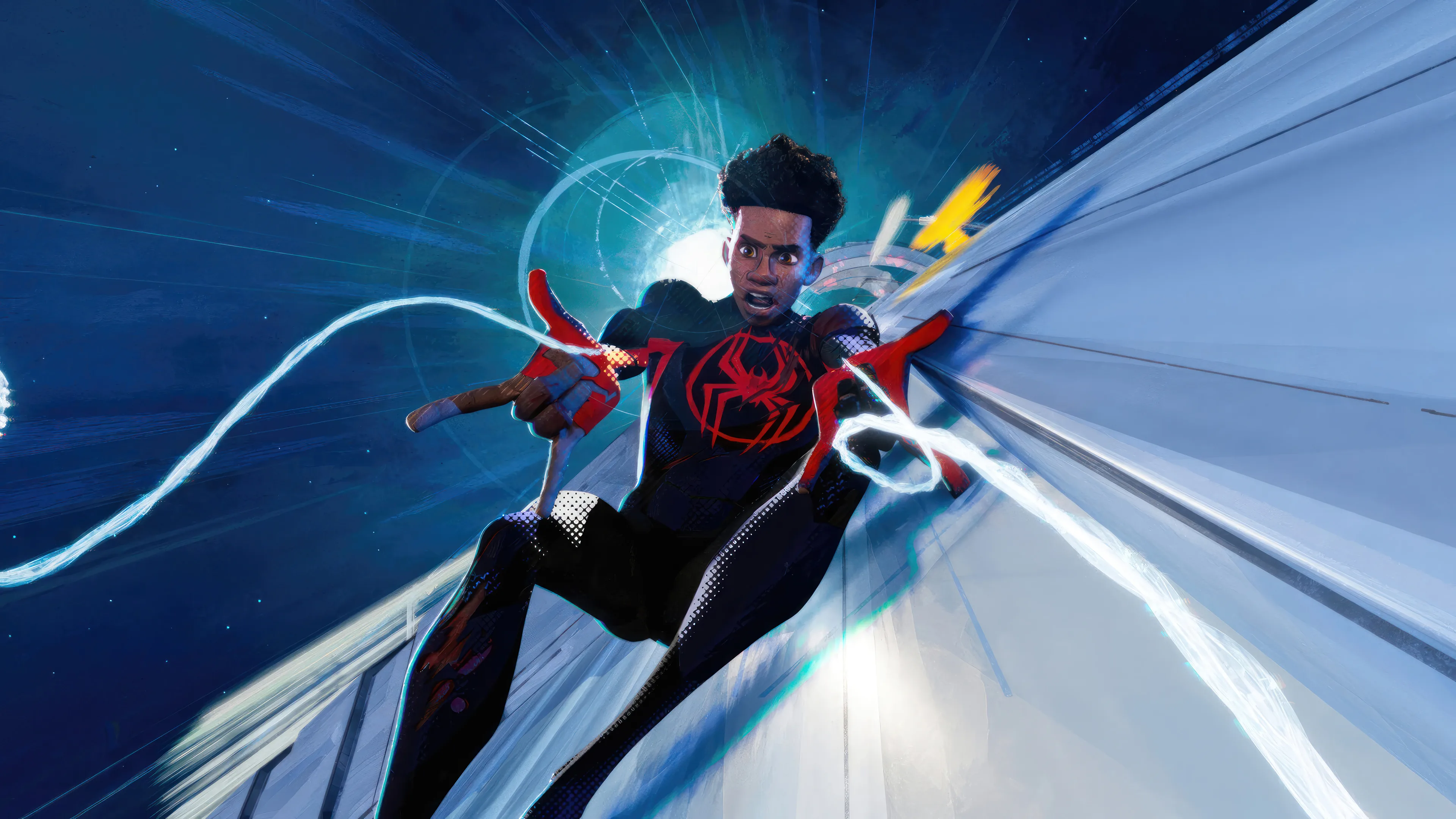 spider man miles morales logo 4k iPhone X Wallpapers Free Download