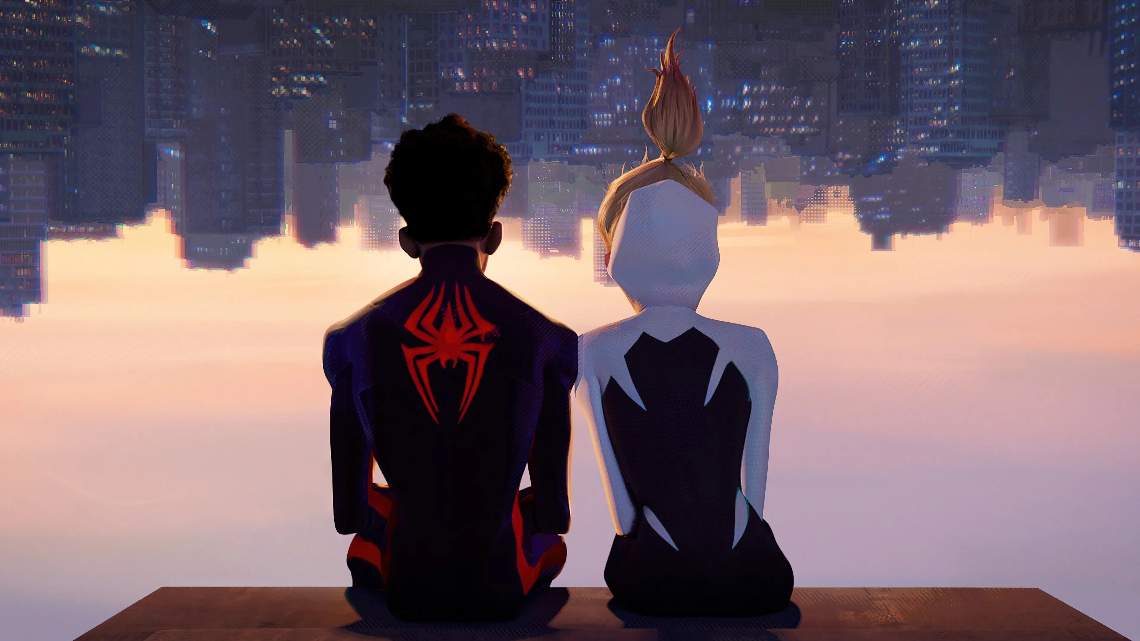 Miles Morales Gwen Stacy And Spider Cat Spider Man Across The