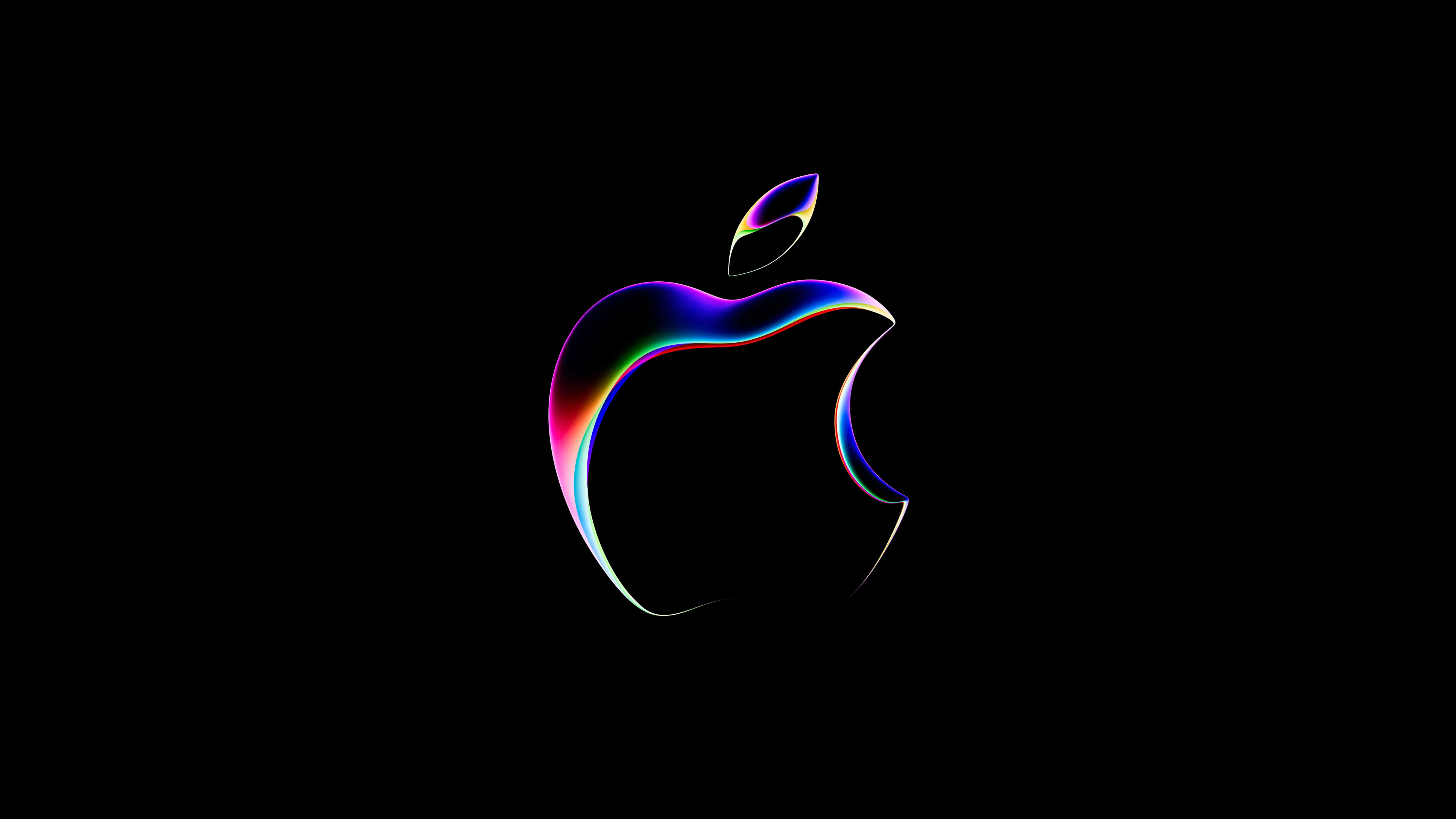 A stunning 4K wallpaper featuring the Apple logo for WWDC 2023. This digital design showcases the iconic logo in high resolution, perfect for technology enthusiasts and fans of the annual conference.