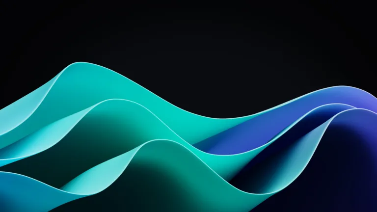 A vibrant 4K wallpaper showcasing the essence of Windows 11 with green waves, offering a visually captivating and modern technology-themed desktop background.