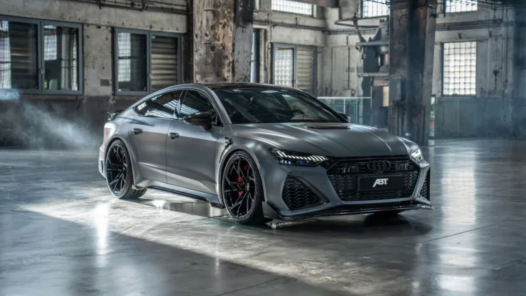 A captivating 4K wallpaper showcasing the ABT RS7 Legacy Edition, a high-performance tuned version of the Audi RS7, known for its exceptional power and striking design.
