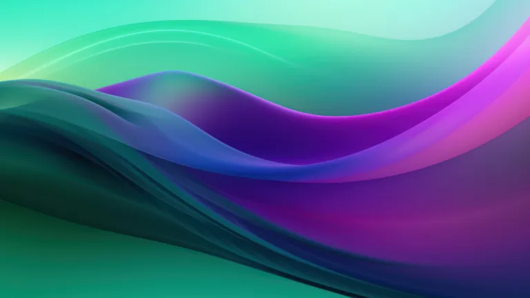 A mesmerizing 4K wallpaper created through AI generation, featuring abstract layers of green and purple hues, forming a visually captivating digital art composition.
