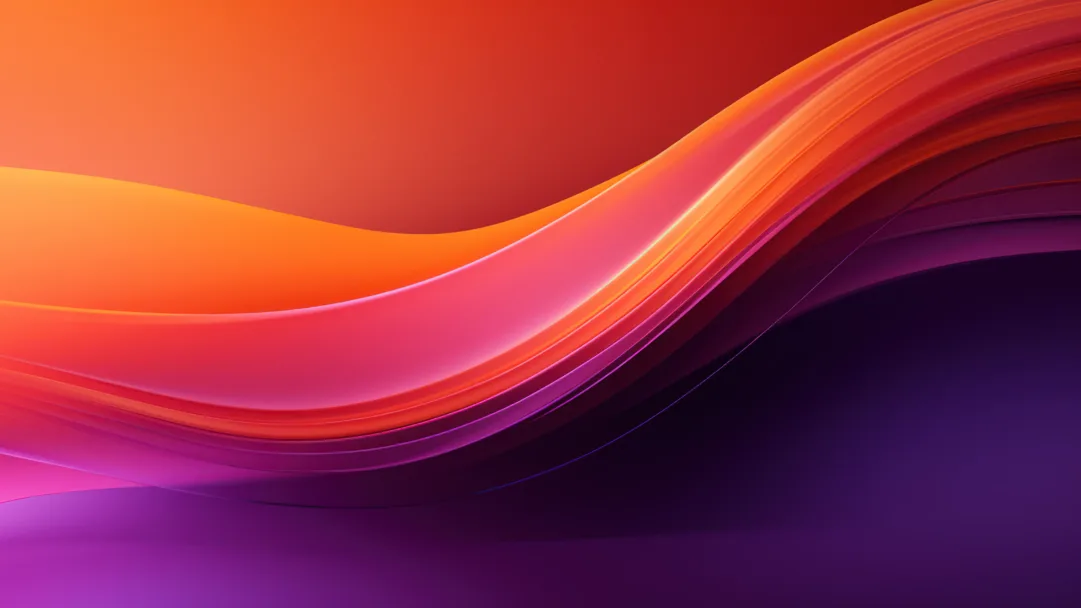 A mesmerizing 4K wallpaper showcasing abstract orange and purple layers, created using AI technology. This vibrant and visually captivating wallpaper is perfect for adding a touch of modernity to any device screen.