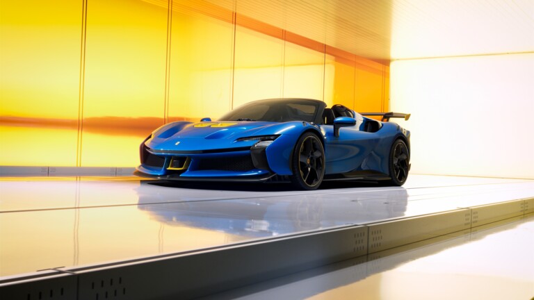A breathtaking 4K wallpaper showcasing the Ferrari SF90 XX Spider, a magnificent supercar that combines power, speed, and unrivaled performance.
