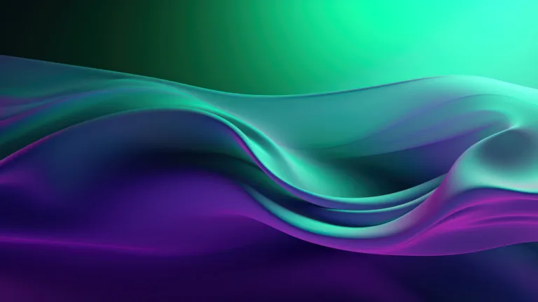 A mesmerizing 4K wallpaper created with AI, showcasing captivating layers of green and purple in an abstract composition. The artwork features vibrant colors and a modern design, perfect for adding a touch of creativity to your device's background.
