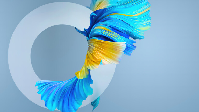 A captivating 4K wallpaper showcasing an abstract blue design inspired by Huawei's innovative technology and modern aesthetics.
