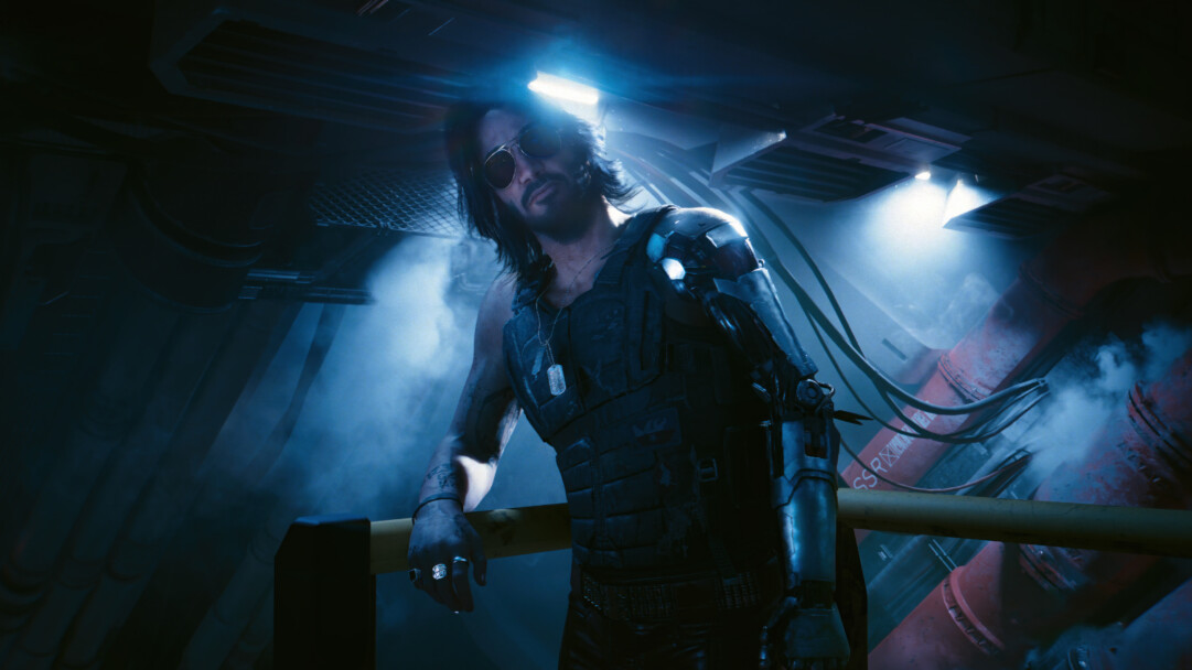 A visually stunning 4K wallpaper featuring Johnny Silverhand, a prominent character from the popular video game Cyberpunk 2077. Immerse yourself in the futuristic world of Cyberpunk as you admire this captivating wallpaper.