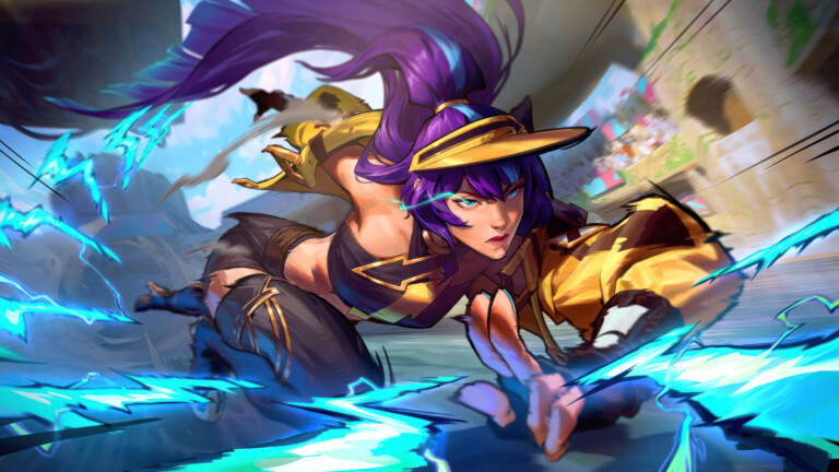 A stunning 4K wallpaper featuring Soul Fighter Irelia, an epic skin from the popular game League of Legends. Irelia, the champion, is seen in a dynamic pose, showcasing her powerful abilities and unique style.