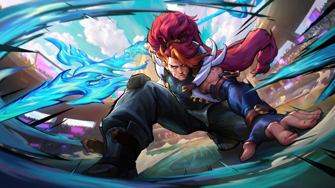 A captivating 4K wallpaper showcasing the Soul Fighter Xin Zhao skin from League of Legends. Xin Zhao, the resolute warrior, is depicted in his empowered form, emanating a powerful spiritual energy amidst a stunning backdrop.