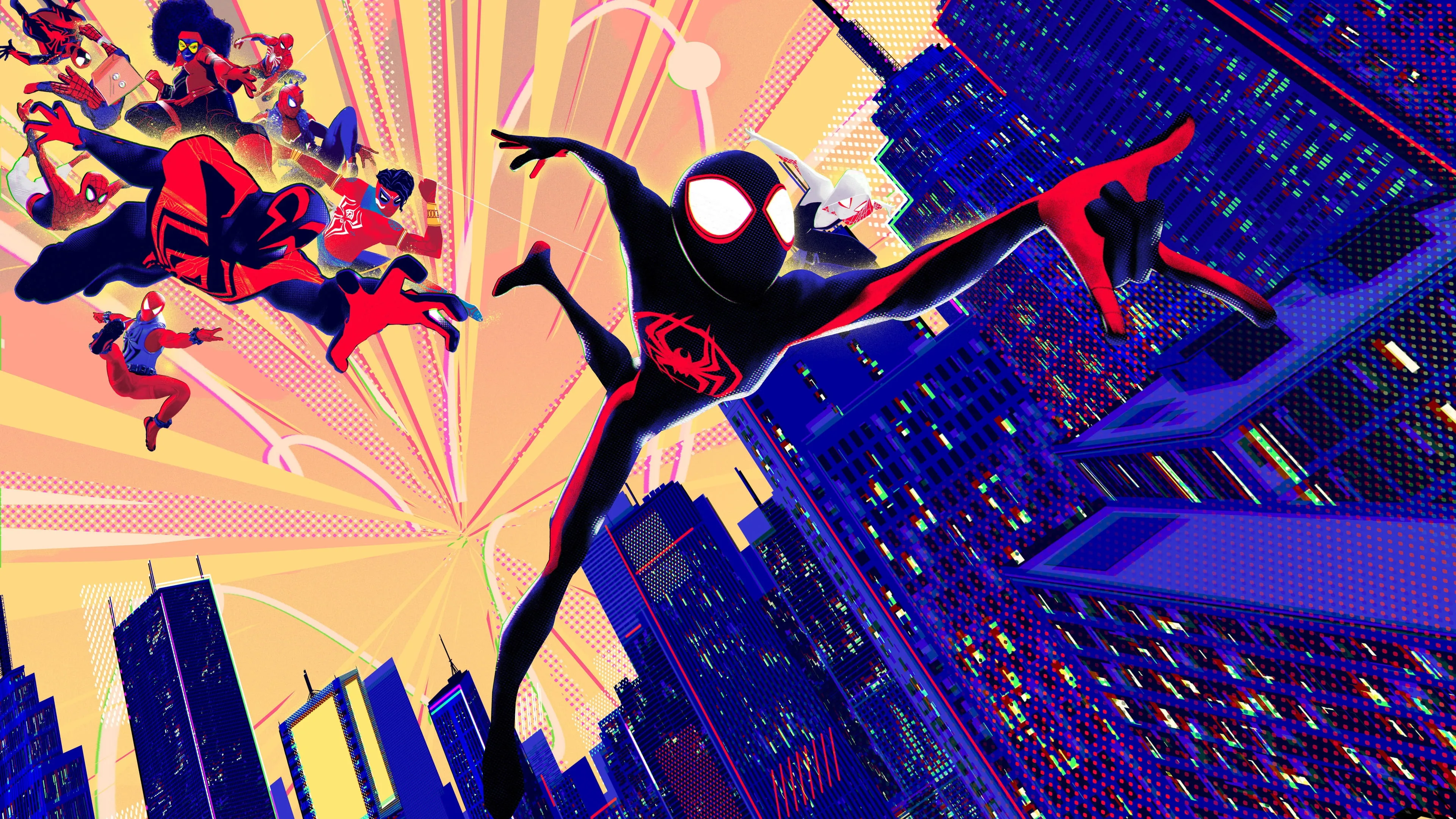 Download Spider Man Into The Spider Verse Characters Wallpaper  Wallpapers com