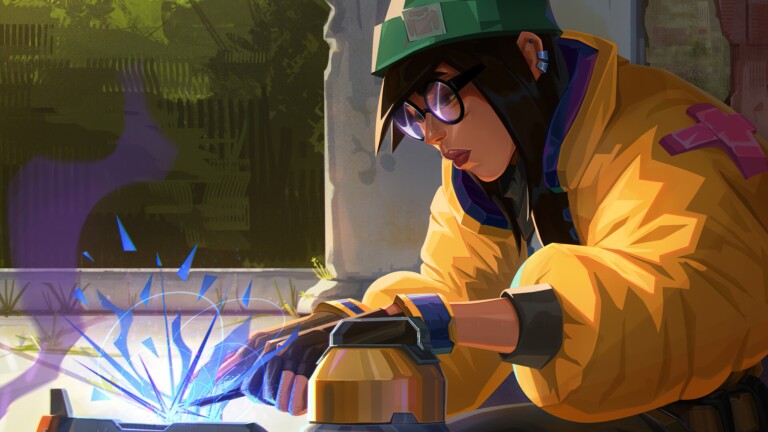 A captivating 4K wallpaper showcasing Killjoy, the tech-savvy Agent from Valorant, in all her glory. Equip your desktop with this high-resolution masterpiece.