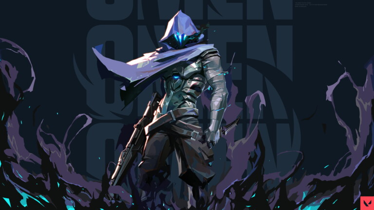 Immerse yourself in the shadows with this striking 4K wallpaper featuring Agent Omen from Valorant, a mysterious and elusive character known for manipulating darkness.