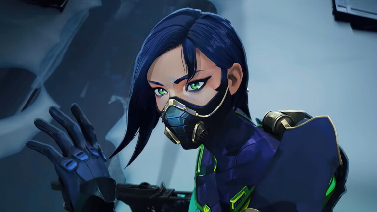 A striking 4K wallpaper showcasing Agent Viper from the popular game Valorant. Viper, a skilled chemist and toxin specialist, is ready for action with her unique abilities.